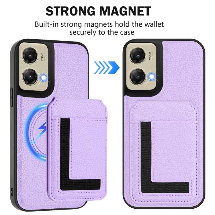 For Motorola Moto G Stylus 5G 2024 CX01 Detachable Magsafe Magnetic Card Bag Phone Case
