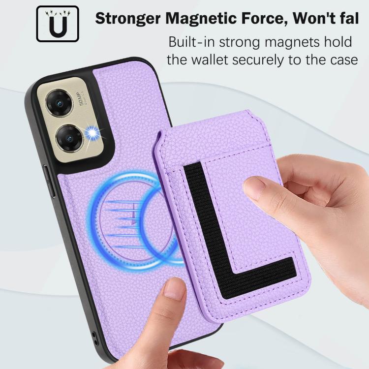 For Motorola Moto G Stylus 5G 2024 CX01 Detachable Magsafe Magnetic Card Bag Phone Case