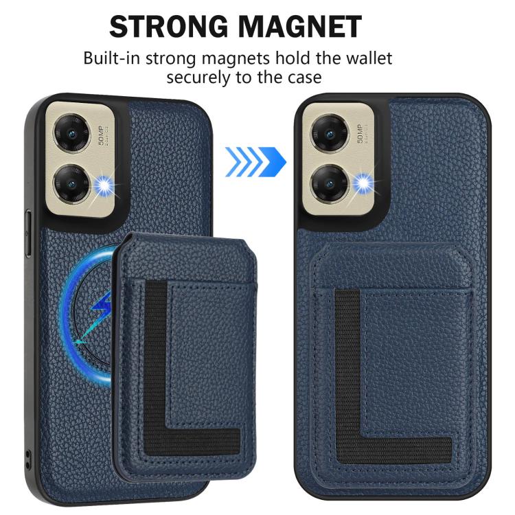 For Motorola Moto G Stylus 5G 2024 CX01 Detachable Magsafe Magnetic Card Bag Phone Case