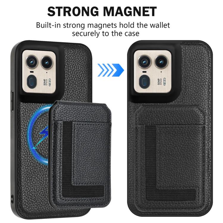 For Motorola Moto X50 Ultra CX01 Detachable Magsafe Magnetic Card Bag Phone Case
