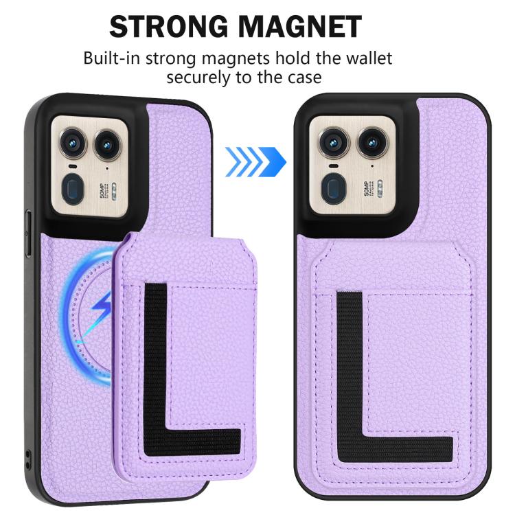For Motorola Moto X50 Ultra CX01 Detachable Magsafe Magnetic Card Bag Phone Case