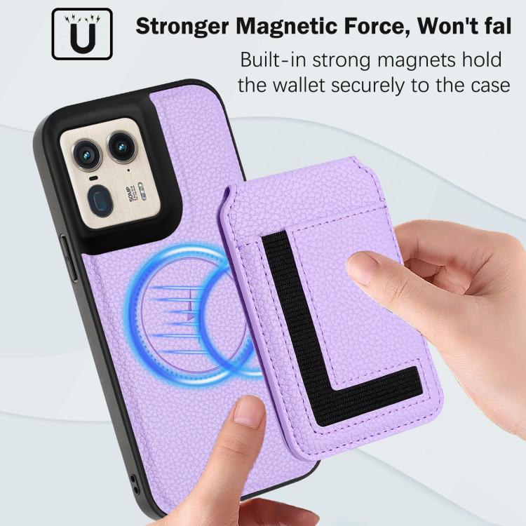 For Motorola Moto X50 Ultra CX01 Detachable Magsafe Magnetic Card Bag Phone Case