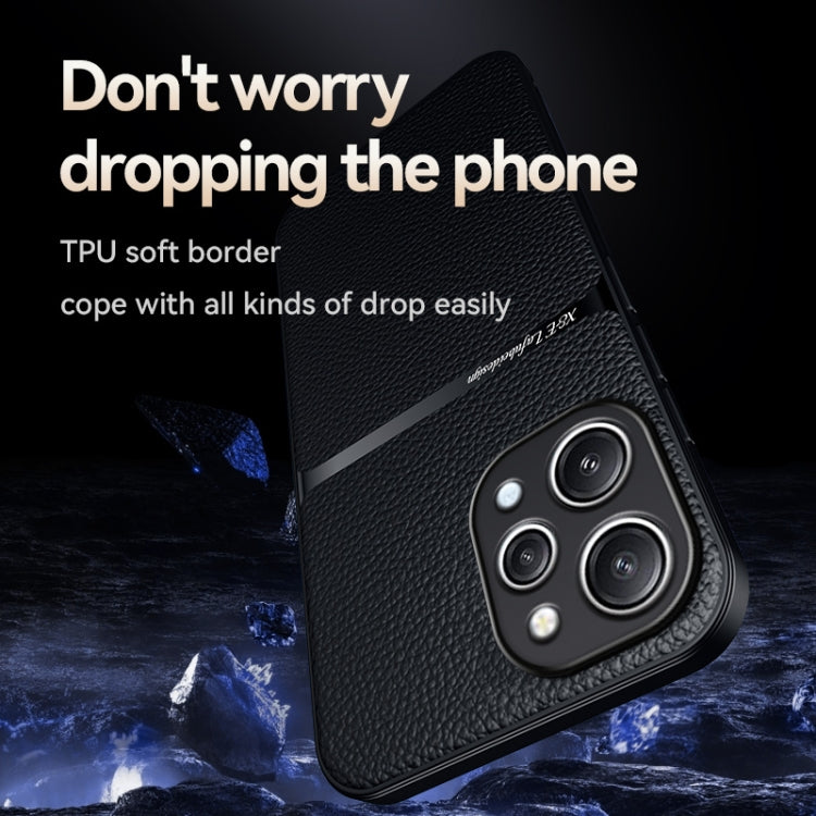 For Redmi 12 4G Litchi Leather Magnetic Full Coverage Shockproof Phone Case