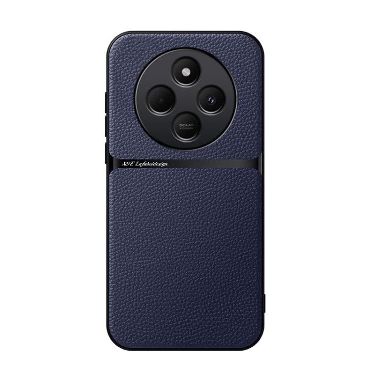 For Redmi 14C 4G Litchi Leather Magnetic Full Coverage Shockproof Phone Case