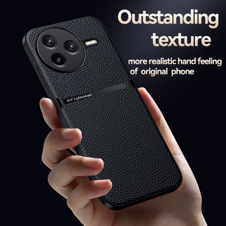 For Redmi K80 Litchi Leather Magnetic Full Coverage Shockproof Phone Case