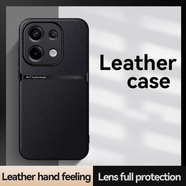 For Redmi Note 13 Pro 4G Global Litchi Leather Magnetic Full Coverage Shockproof Phone Case