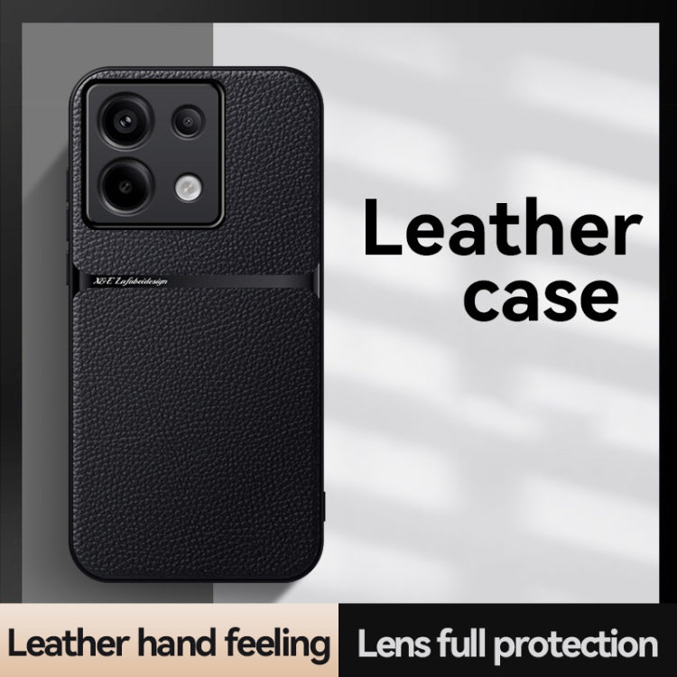 For Redmi Note 13 Pro 5G Global Litchi Leather Magnetic Full Coverage Shockproof Phone Case