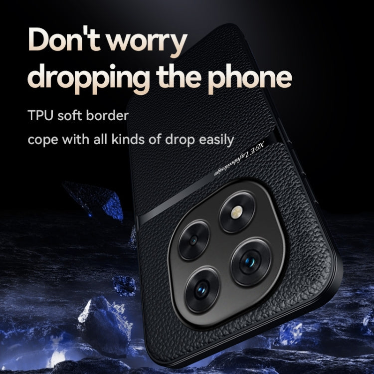 For Redmi Note 14 Pro+ 5G Litchi Leather Magnetic Full Coverage Shockproof Phone Case