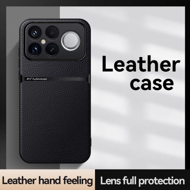For Redmi K90 Pro Max / Xiaomi Poco F8 Ultra 5G Litchi Leather Magnetic Full Coverage Shockproof Phone Case