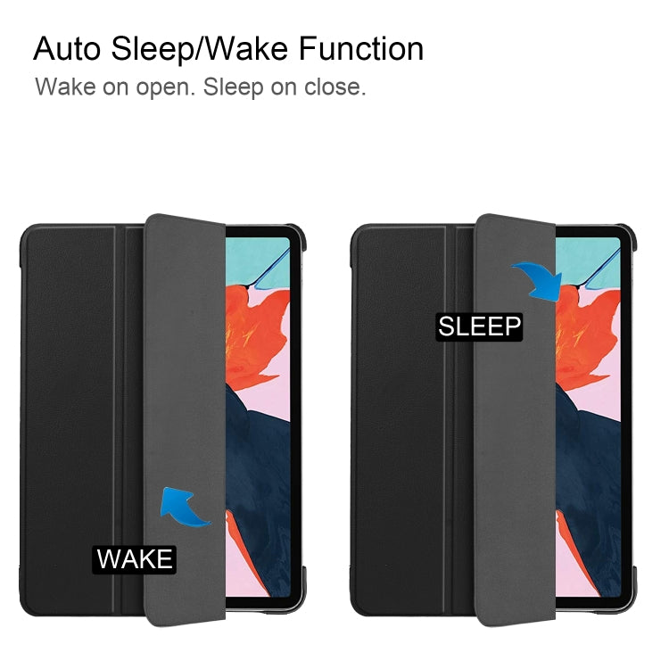 For iPad Air 2022 / 2020 10.9 Custer Texture Horizontal Flip Leather Case with Three-folding Holder & Sleep / Wake-up Function