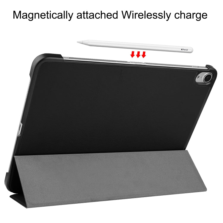 For iPad Air 2022 / 2020 10.9 Custer Texture Horizontal Flip Leather Case with Three-folding Holder & Sleep / Wake-up Function