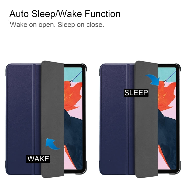 For iPad Air 2022 / 2020 10.9 Custer Texture Horizontal Flip Leather Case with Three-folding Holder & Sleep / Wake-up Function