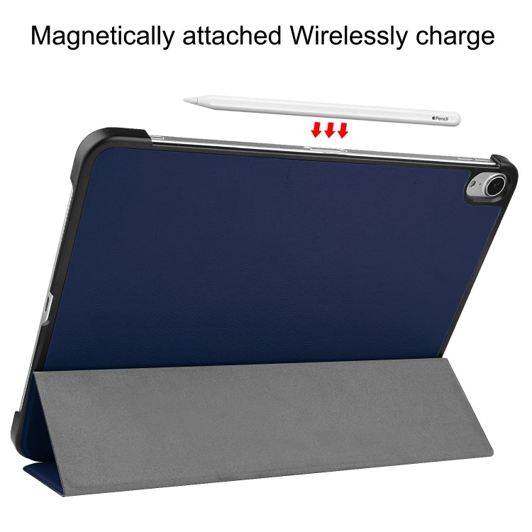 For iPad Air 2022 / 2020 10.9 Custer Texture Horizontal Flip Leather Case with Three-folding Holder & Sleep / Wake-up Function