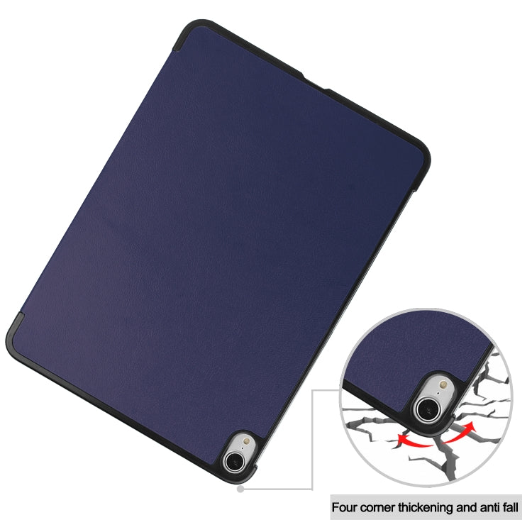 For iPad Air 2022 / 2020 10.9 Custer Texture Horizontal Flip Leather Case with Three-folding Holder & Sleep / Wake-up Function