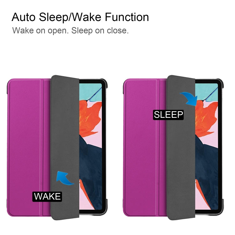 For iPad Air 2022 / 2020 10.9 Custer Texture Horizontal Flip Leather Case with Three-folding Holder & Sleep / Wake-up Function