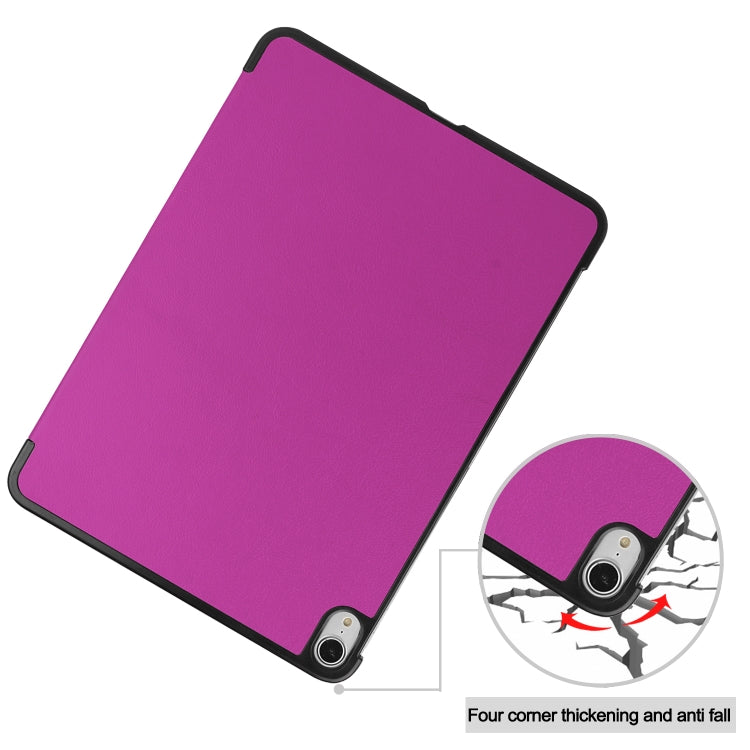For iPad Air 2022 / 2020 10.9 Custer Texture Horizontal Flip Leather Case with Three-folding Holder & Sleep / Wake-up Function