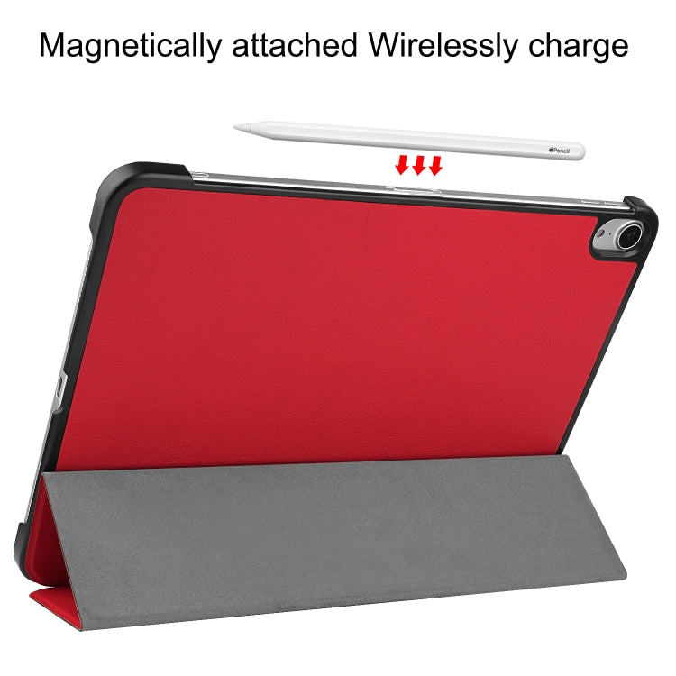 For iPad Air 2022 / 2020 10.9 Custer Texture Horizontal Flip Leather Case with Three-folding Holder & Sleep / Wake-up Function