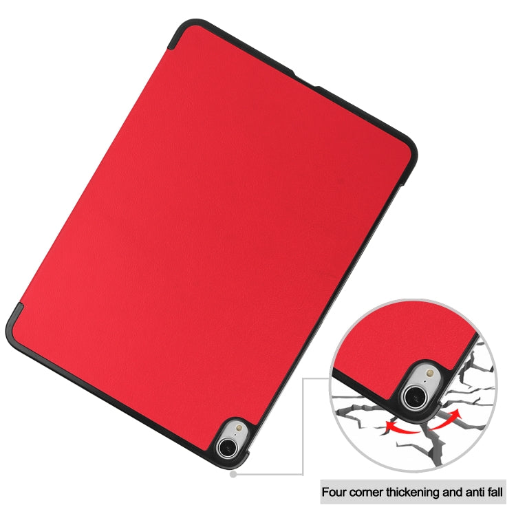 For iPad Air 2022 / 2020 10.9 Custer Texture Horizontal Flip Leather Case with Three-folding Holder & Sleep / Wake-up Function