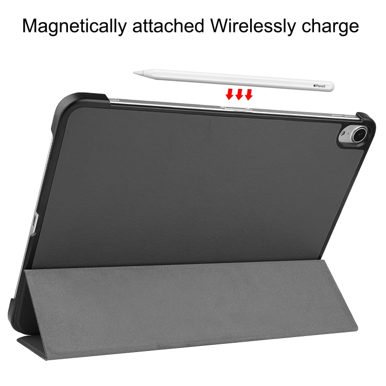For iPad Air 2022 / 2020 10.9 Custer Texture Horizontal Flip Leather Case with Three-folding Holder & Sleep / Wake-up Function