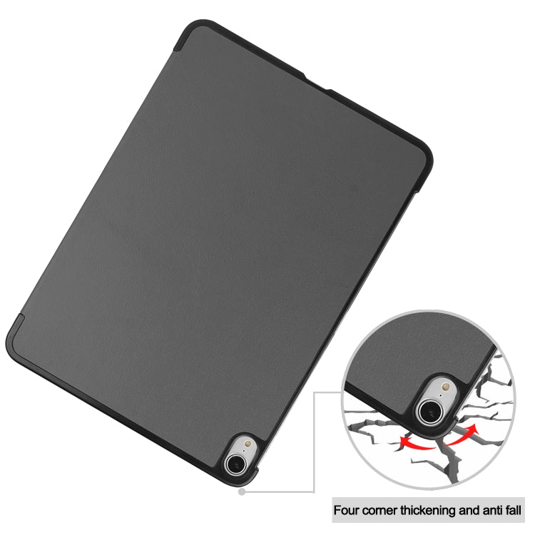 For iPad Air 2022 / 2020 10.9 Custer Texture Horizontal Flip Leather Case with Three-folding Holder & Sleep / Wake-up Function