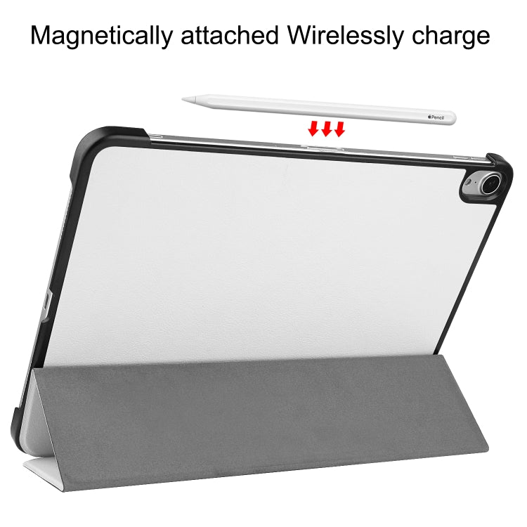 For iPad Air 2022 / 2020 10.9 Custer Texture Horizontal Flip Leather Case with Three-folding Holder & Sleep / Wake-up Function