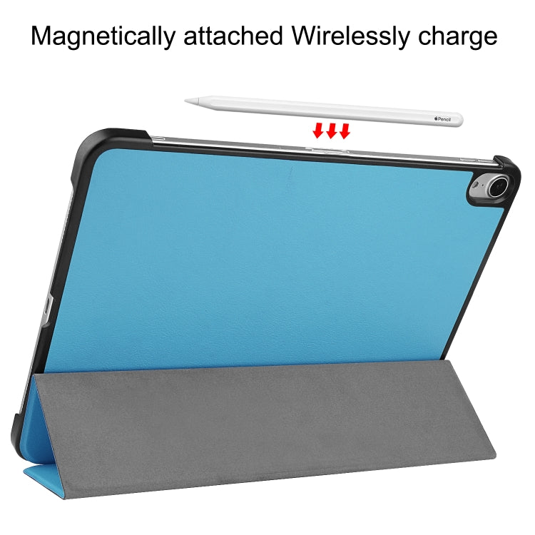 For iPad Air 2022 / 2020 10.9 Custer Texture Horizontal Flip Leather Case with Three-folding Holder & Sleep / Wake-up Function