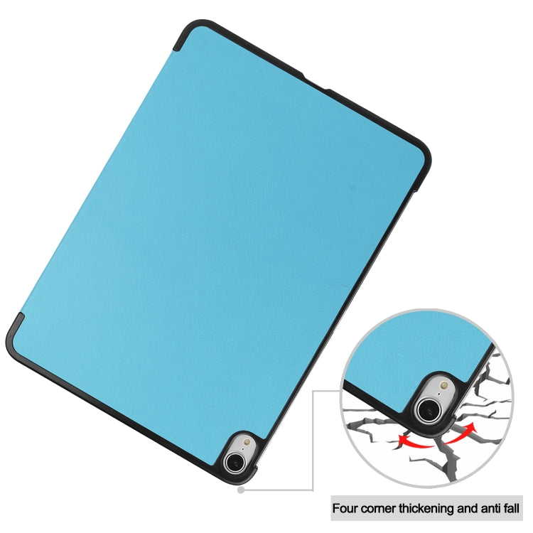 For iPad Air 2022 / 2020 10.9 Custer Texture Horizontal Flip Leather Case with Three-folding Holder & Sleep / Wake-up Function