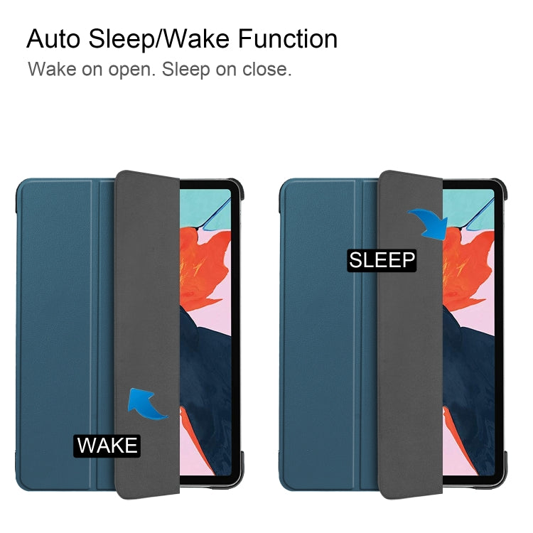 For iPad Air 2022 / 2020 10.9 Custer Texture Horizontal Flip Leather Case with Three-folding Holder & Sleep / Wake-up Function