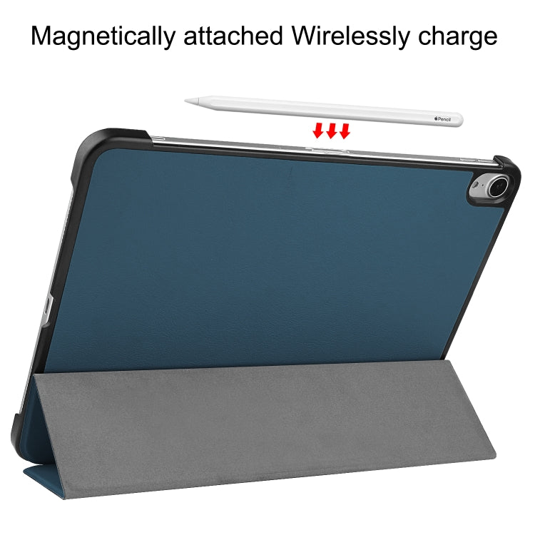 For iPad Air 2022 / 2020 10.9 Custer Texture Horizontal Flip Leather Case with Three-folding Holder & Sleep / Wake-up Function