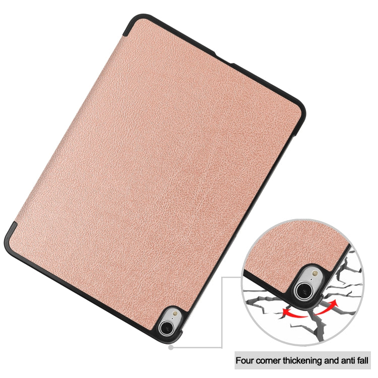 For iPad Air 2022 / 2020 10.9 Custer Texture Horizontal Flip Leather Case with Three-folding Holder & Sleep / Wake-up Function