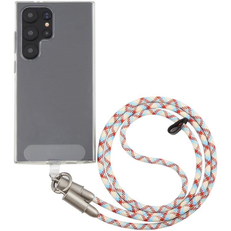 Type-C to Type-C Silicone Data Charging Cable Crossbody Phone Long Lanyard