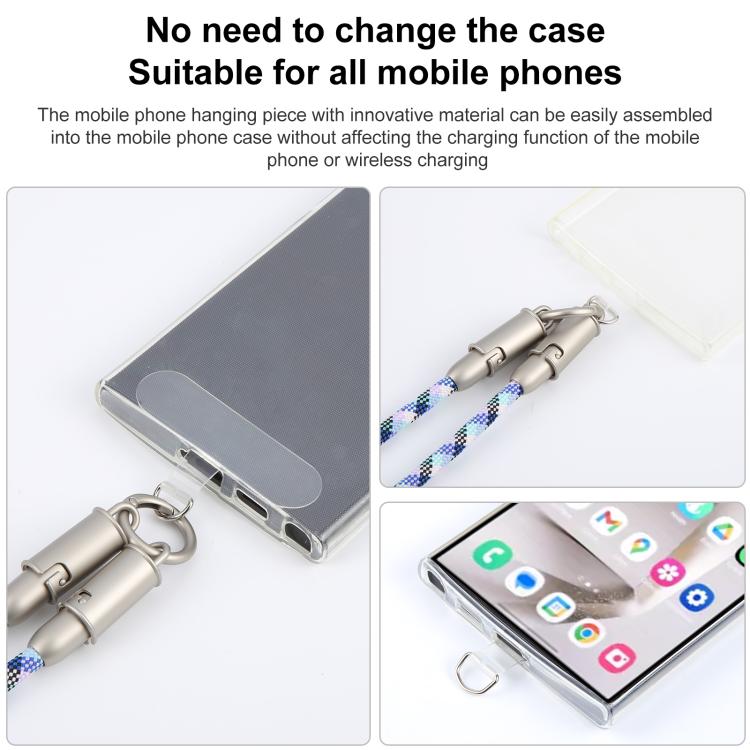 Type-C to Type-C Silicone Data Charging Cable Crossbody Phone Long Lanyard