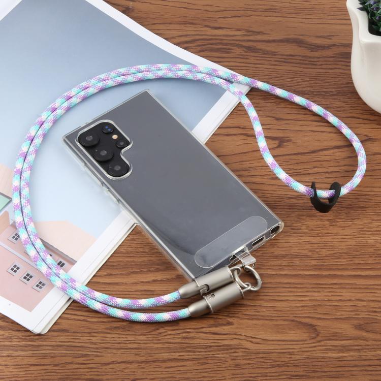 Type-C to Type-C Silicone Data Charging Cable Crossbody Phone Long Lanyard