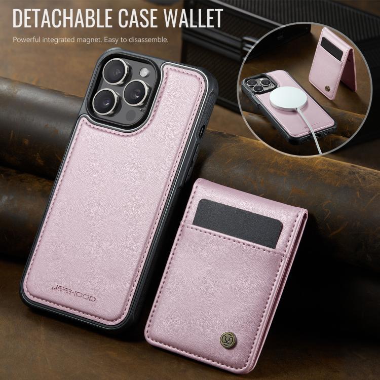 For iPhone 13 Pro Max JEEHOOD J06 British Style RFID MagSafe Card Bag PU Phone Case