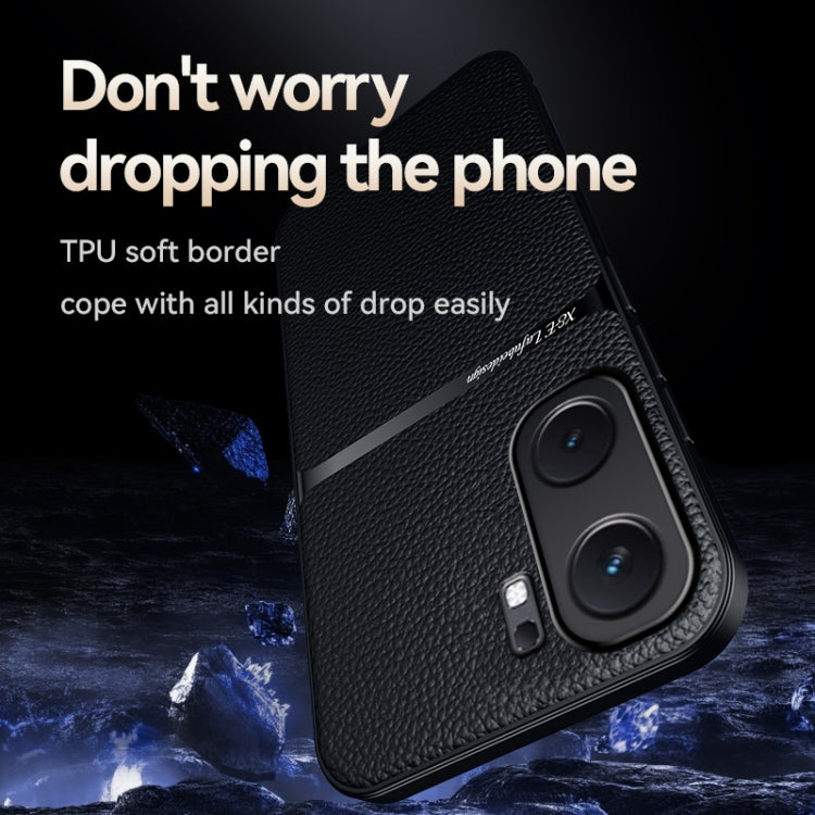 For vivo iQOO Neo9 Litchi Leather Magnetic Full Coverage Shockproof Phone Case