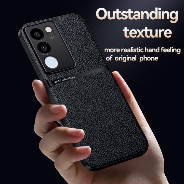For vivo S17 / S17 Pro Litchi Leather Magnetic Full Coverage Shockproof Phone Case