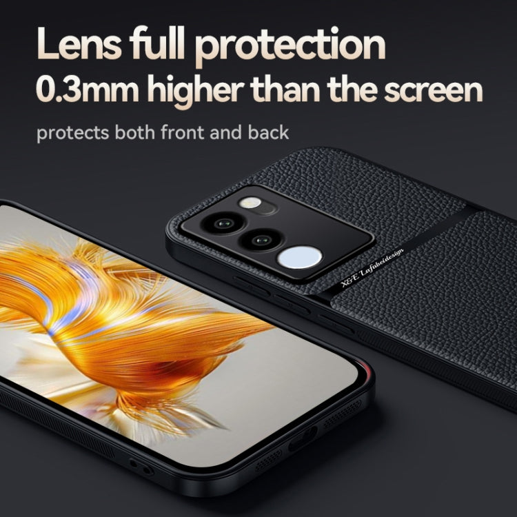 For vivo S17 / S17 Pro Litchi Leather Magnetic Full Coverage Shockproof Phone Case