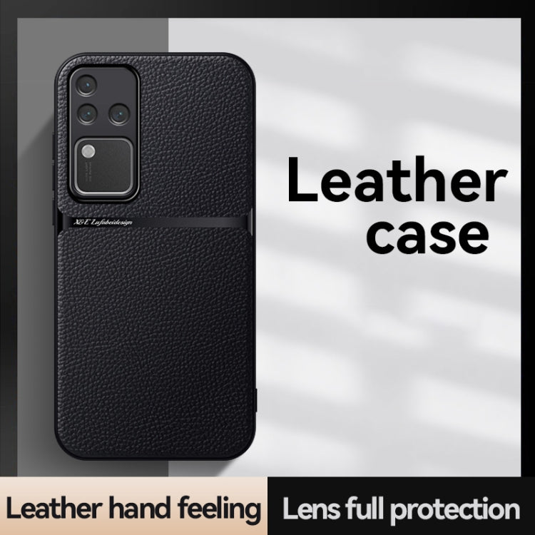 For vivo S18 Pro / vivo V30 Pro Litchi Leather Magnetic Full Coverage Shockproof Phone Case