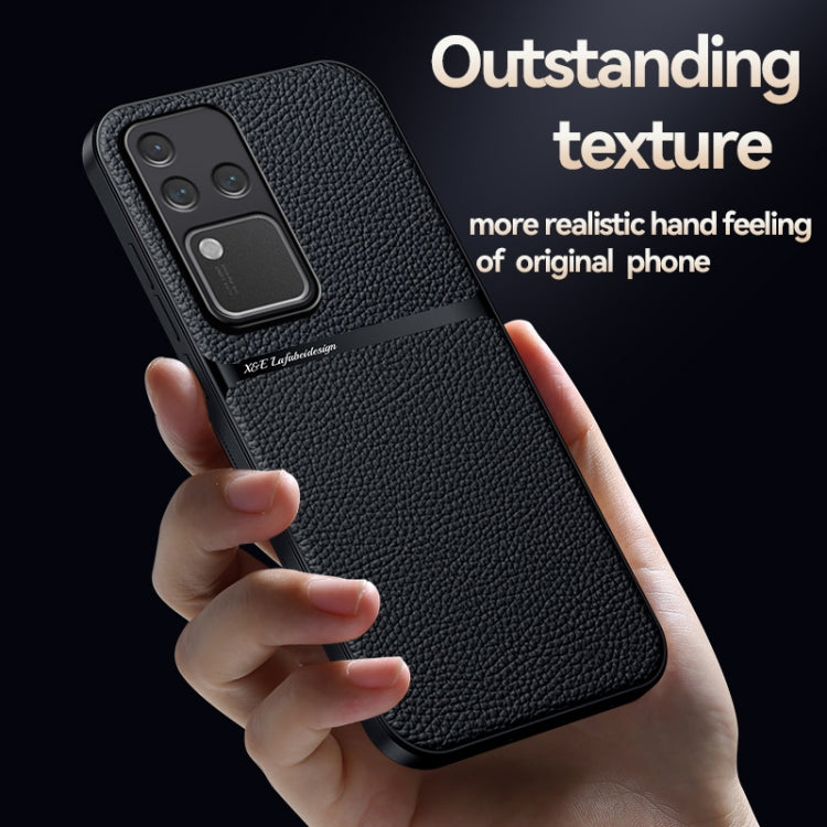 For vivo S18 Pro / vivo V30 Pro Litchi Leather Magnetic Full Coverage Shockproof Phone Case