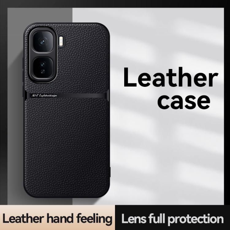 For vivo iQOO Neo 10 5G Litchi Leather Magnetic Full Coverage Shockproof Phone Case
