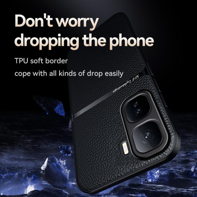 For vivo iQOO Neo 10 5G Litchi Leather Magnetic Full Coverage Shockproof Phone Case
