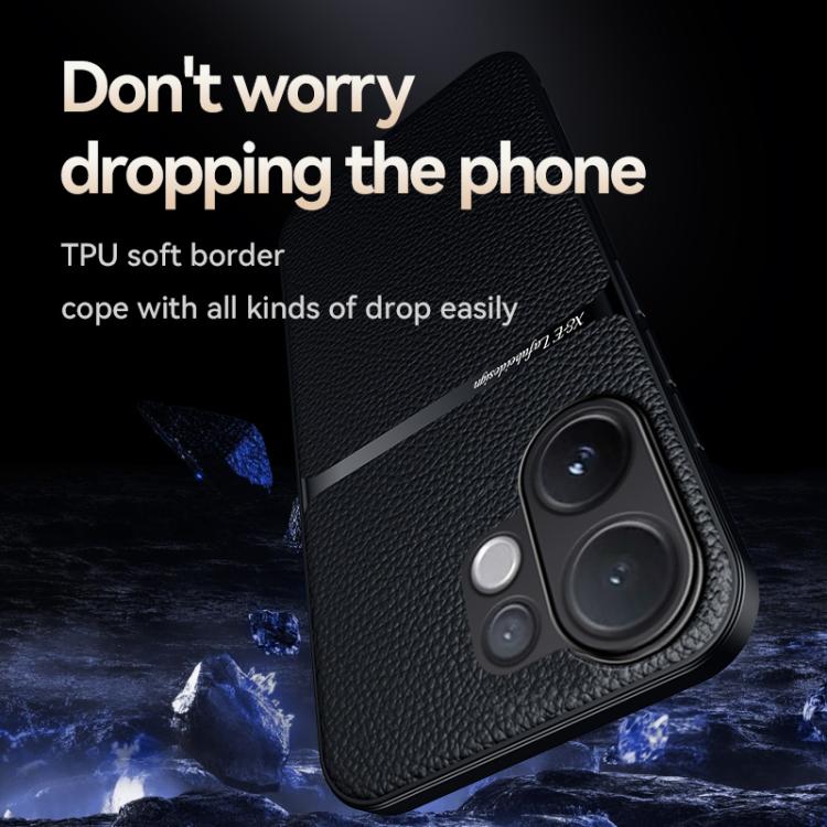 For vivo V60 5G Litchi Leather Magnetic Full Coverage Shockproof Phone Case