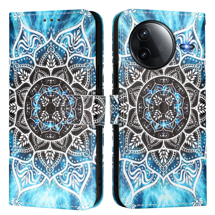 For Redmi K80 / K80 Pro Colored Drawing Pattern Plain Weave Leather Phone Case