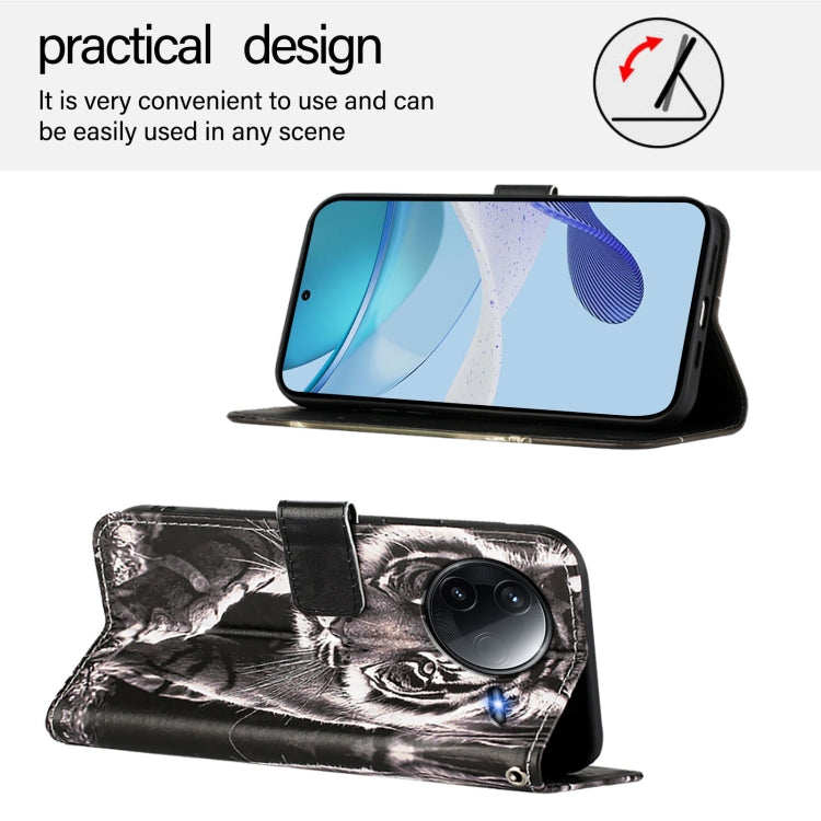 For Redmi K80 / K80 Pro Colored Drawing Pattern Plain Weave Leather Phone Case