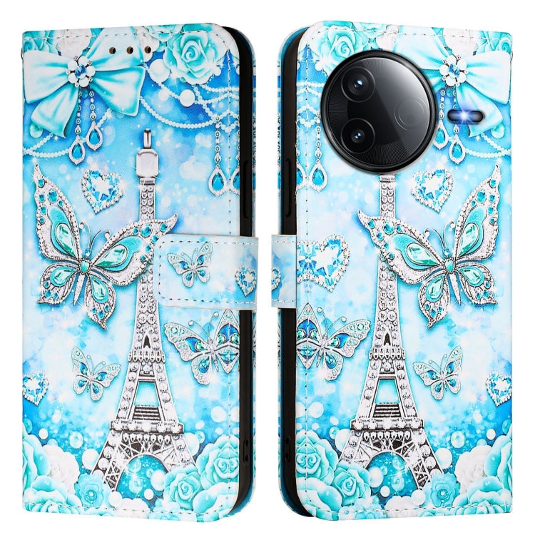 For Redmi K80 / K80 Pro Colored Drawing Pattern Plain Weave Leather Phone Case