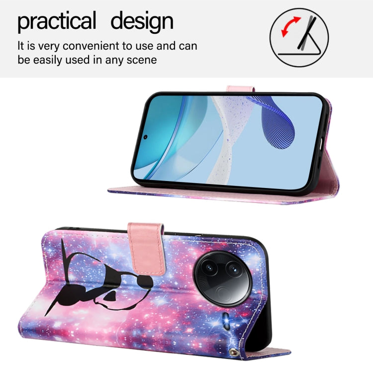 For Redmi K80 / K80 Pro Colored Drawing Pattern Plain Weave Leather Phone Case
