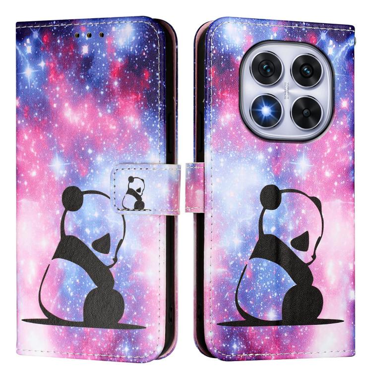 For Redmi Note 14 Pro / 14 Pro+ 5G Global Colored Drawing Pattern Plain Weave Leather Phone Case