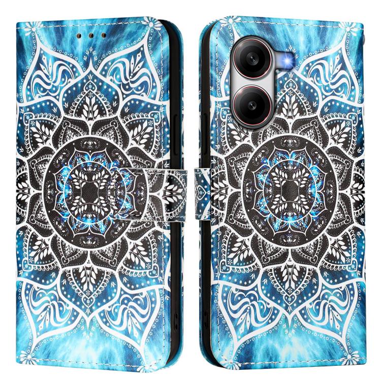 For Redmi  Turbo 4 Colored Drawing Pattern Plain Weave Leather Phone Case