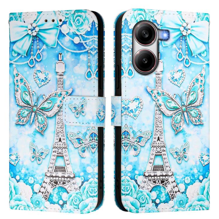 For Redmi  Turbo 4 Colored Drawing Pattern Plain Weave Leather Phone Case