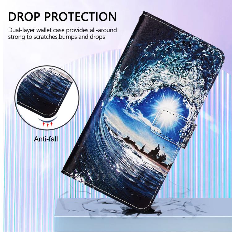 For Redmi  Turbo 4 Colored Drawing Pattern Plain Weave Leather Phone Case